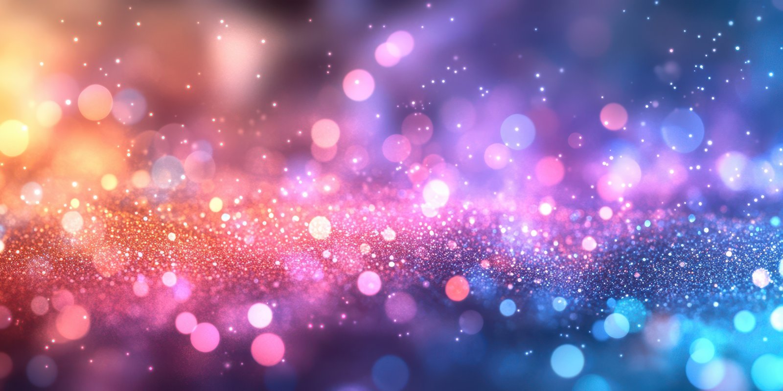 Dazzling display of vibrant bokeh lights creating a colorful abstract background effect at night